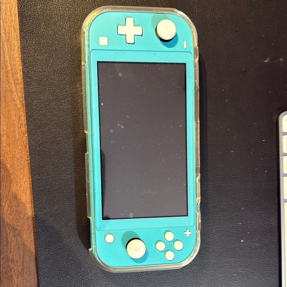 Nintendo Switch Lite w Turquoise Handheld Console w clear case